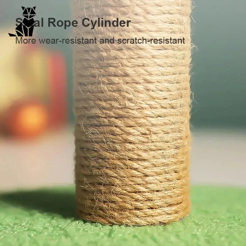 Festive Cat Tree rope wrap detail - robuste arbre à chat accessory for playful cats